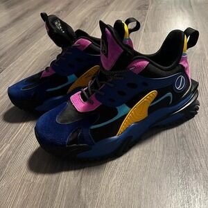 JAVI Sense Sneakers Mens Size 12 Blue Purple Black Yellow Colorblock Chunky
